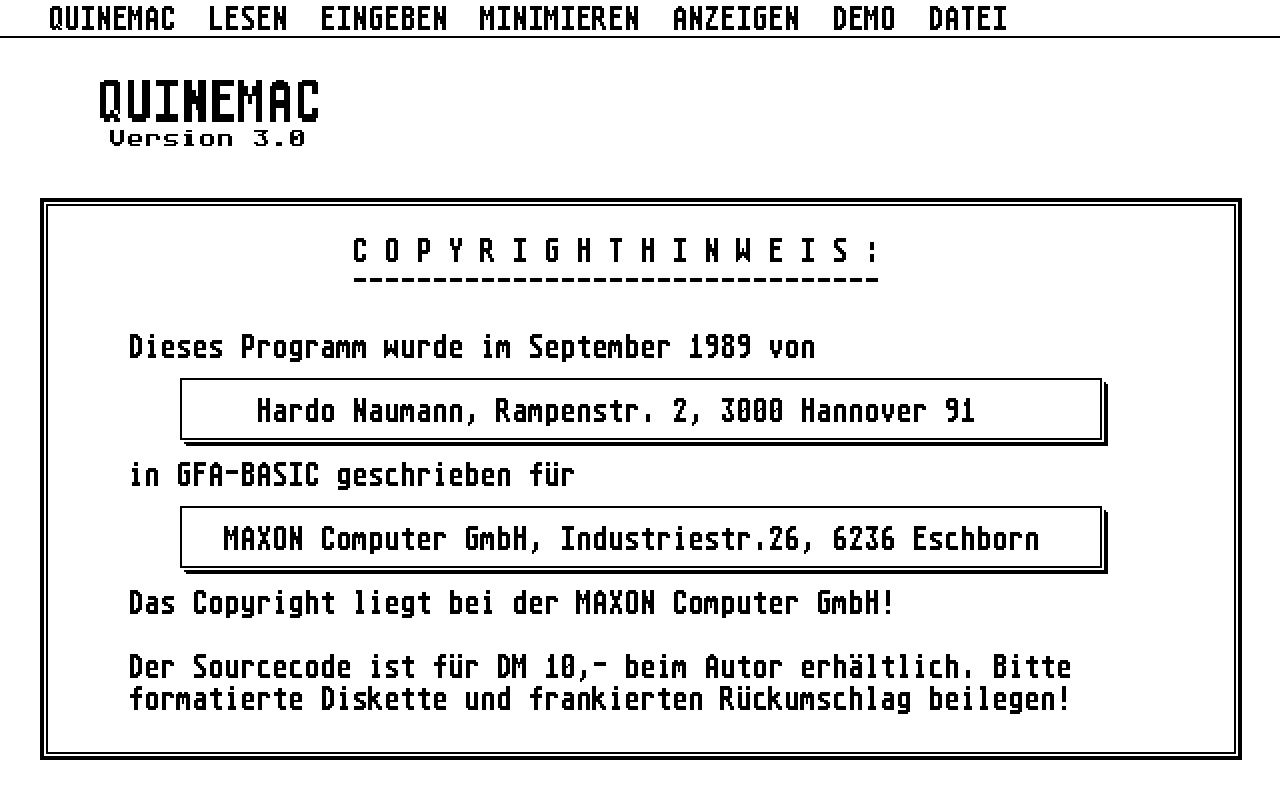 QuineMac atari screenshot